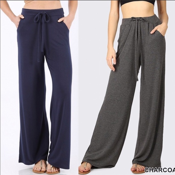 NAVY BLUE Comfy lounge pants trousers S-XL - Picture 2 of 3